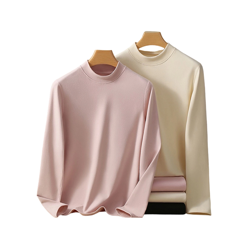 Женский термокомплект из ребристого хлопка и немецкого флиса со средней горловиной