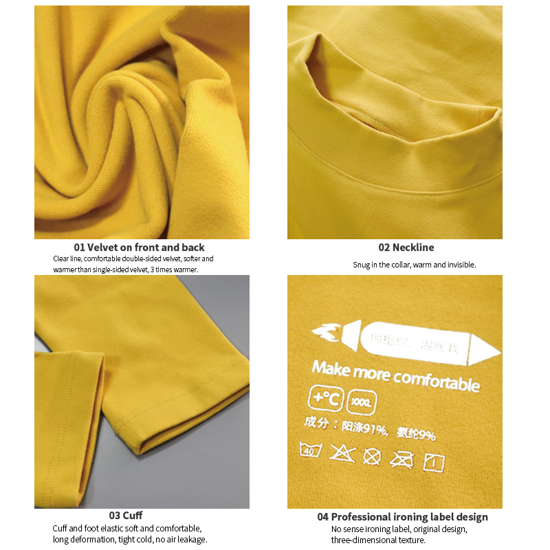 Женский термокомплект из ребристого хлопка и немецкого флиса со средней горловиной