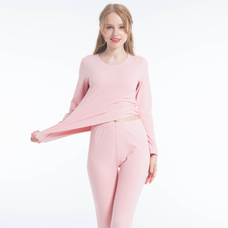 Женский немецкий флисовый термокомплект с круглым вырезом и начесом