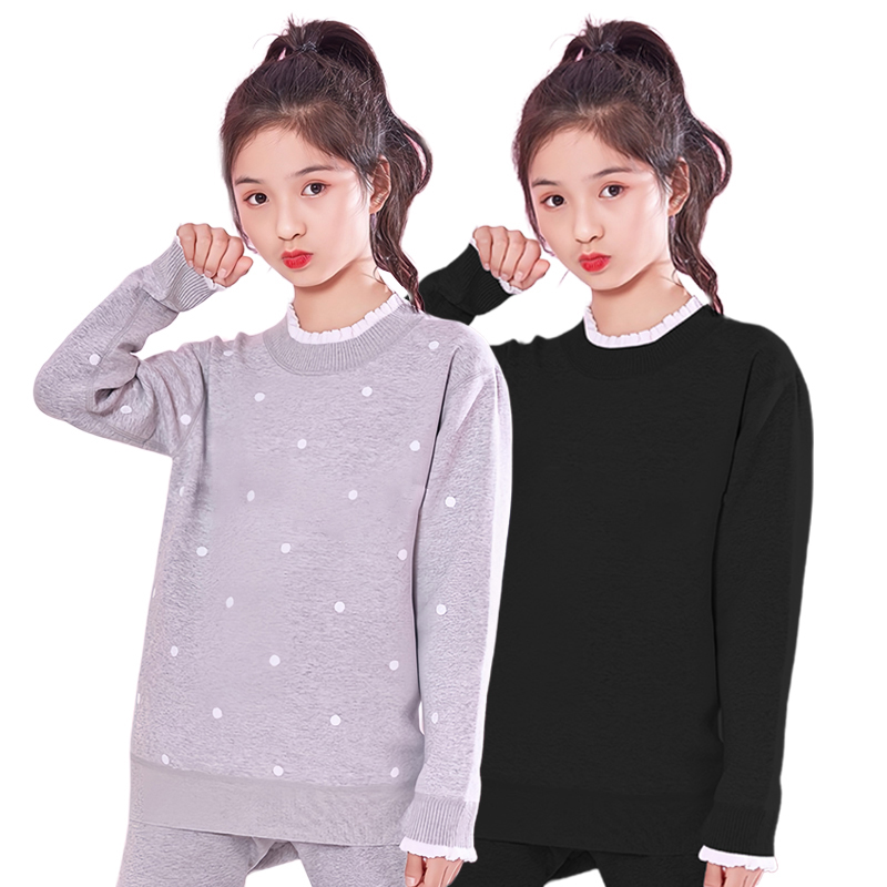 Женский термокомплект с кружевным воротником