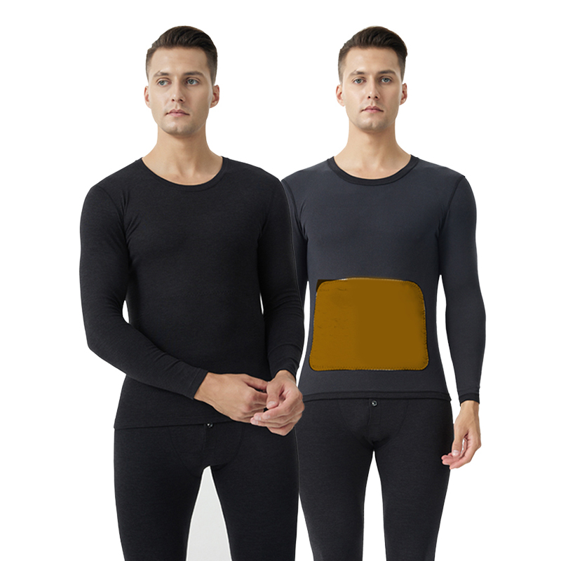 Мужские термокомплекты нижнего белья с заплаткой на среднем вороте