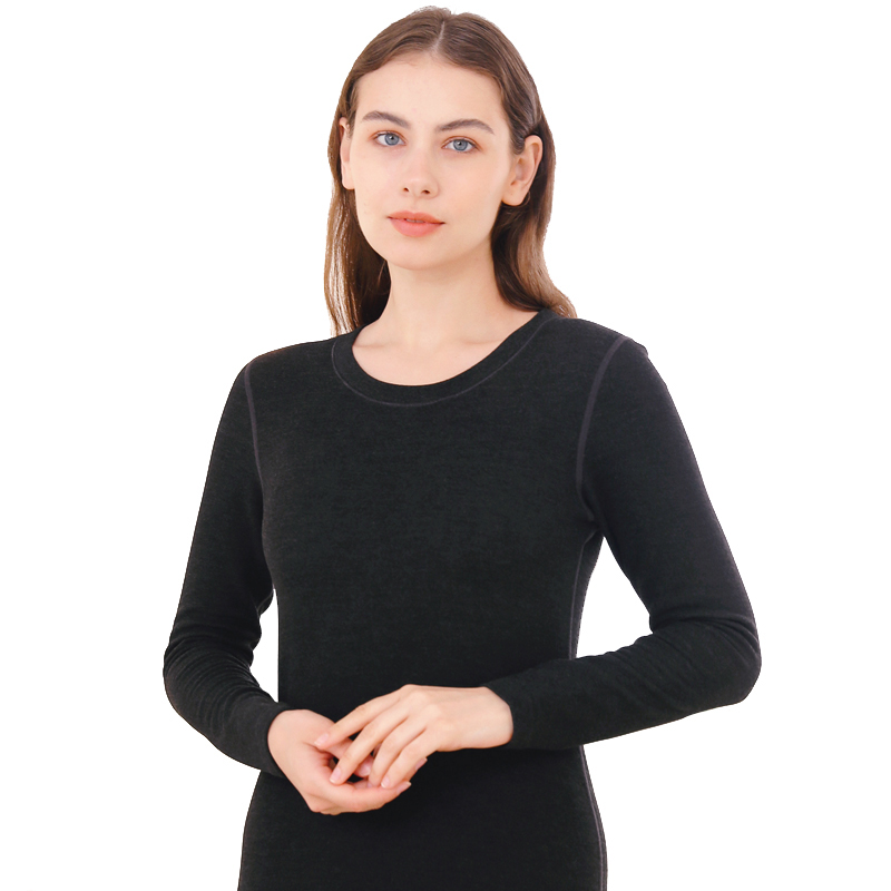 Женский термокомплект с круглым вырезом из немецкого флиса и брюшным боком