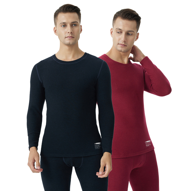Мужские комплекты термобелья с круглым вырезом и средним вырезом из верблюжьей шерсти
