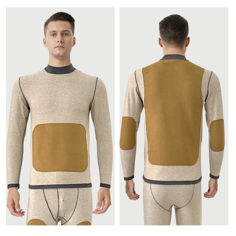 Комплект термобелья с флисовой подкладкой и средним воротником для мужчин